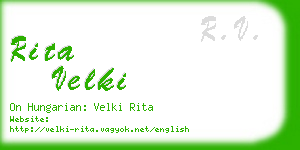 rita velki business card